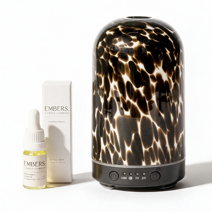 Brown torte electric wellness diffuser & essential oil blend