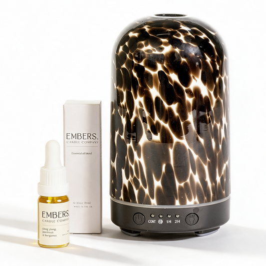 Brown torte electric wellness diffuser & essential oil blend