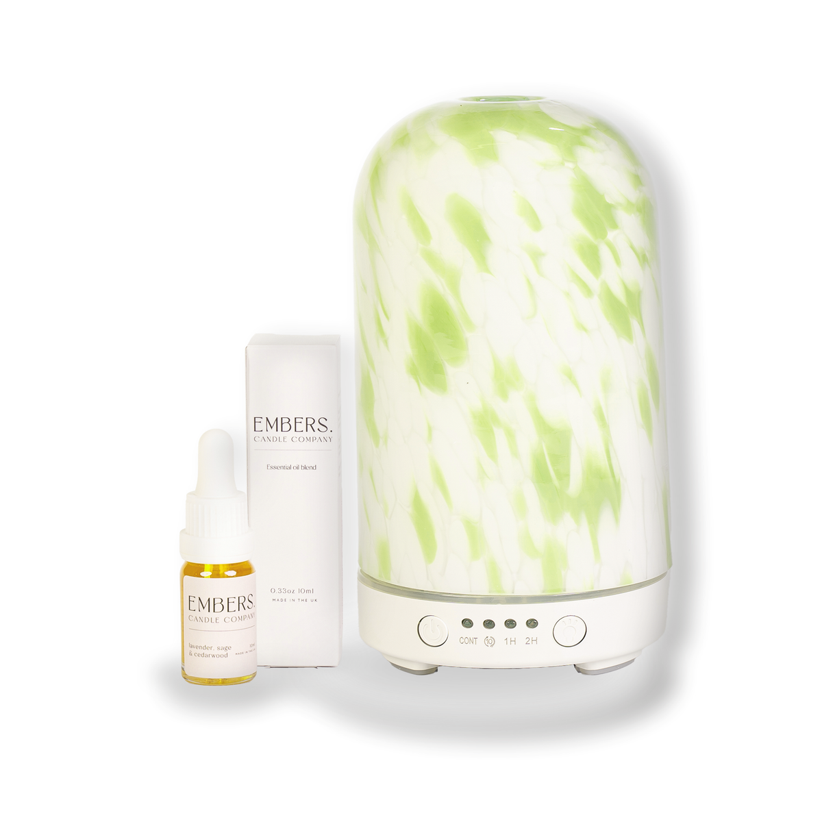Green torte electric wellness diffuser & essential oil blend