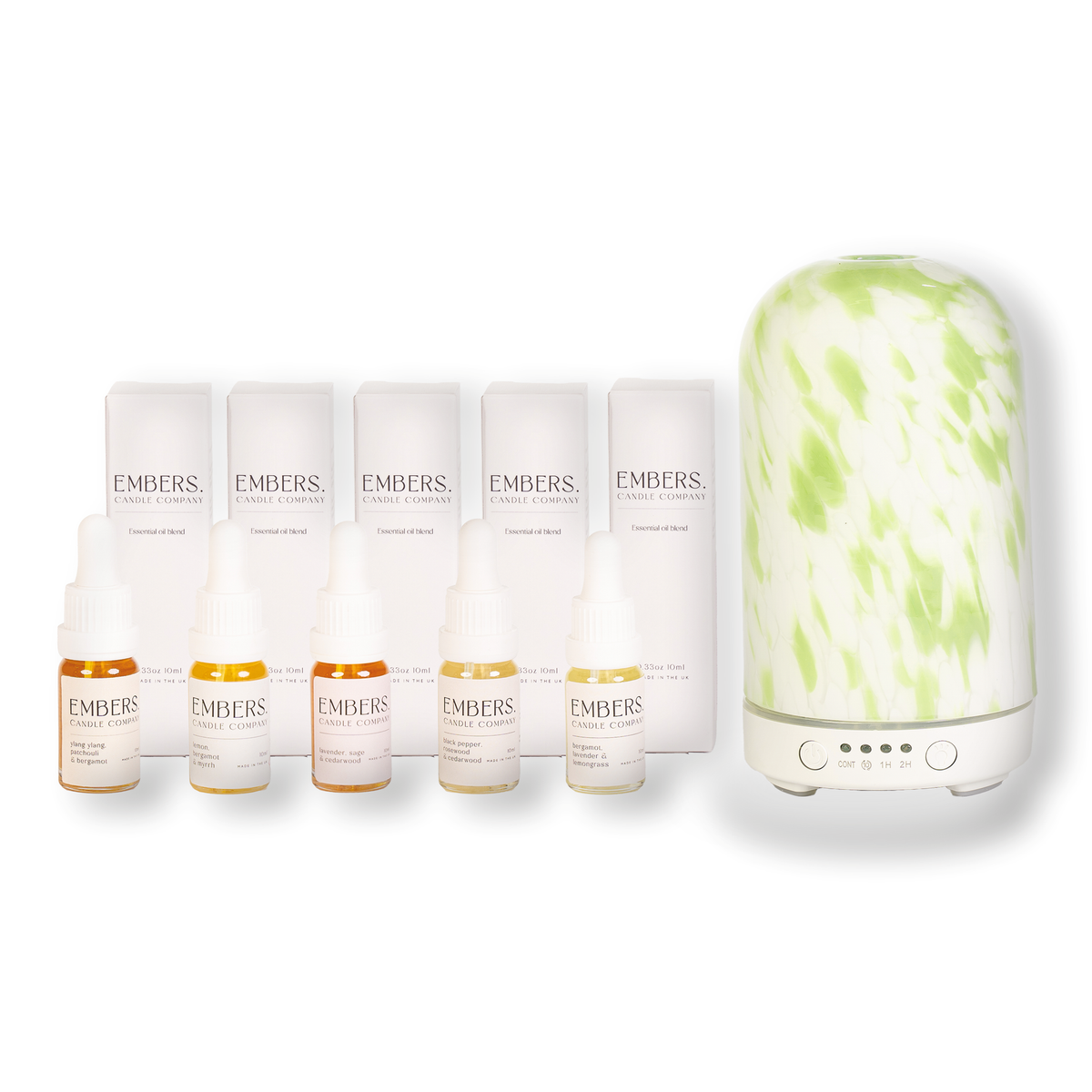 The Embers Scent Discovery Collection & Electric Wellness Diffuser