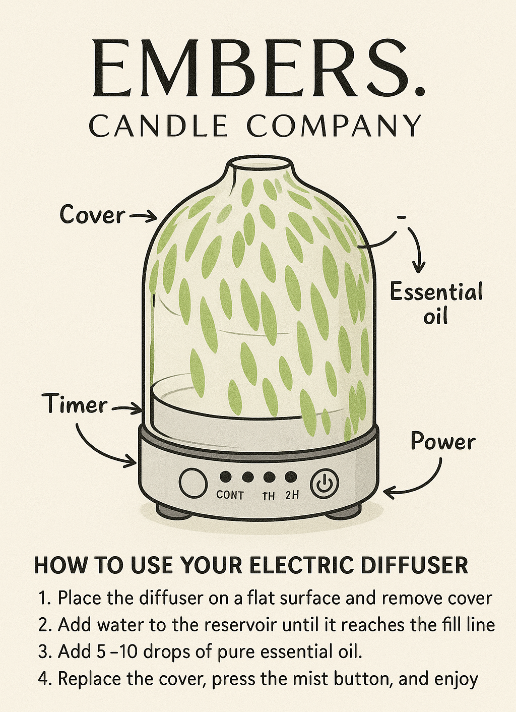 Brown torte electric wellness diffuser & essential oil blend